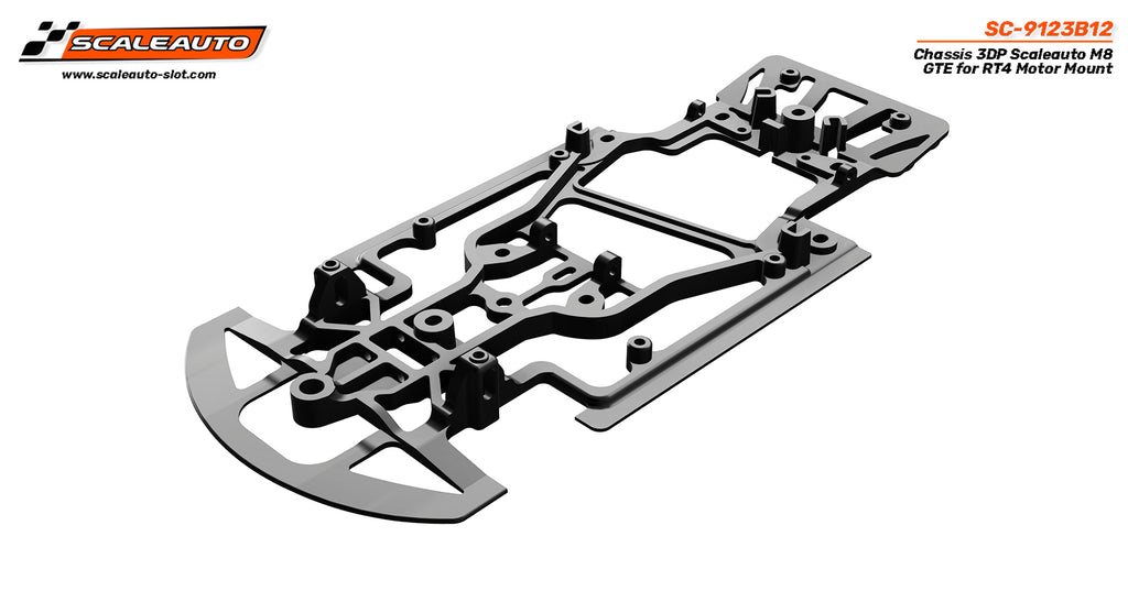 Scaleauto SC-9123B12 BMW M8 3DP Chassis for RT4 Motor Mount