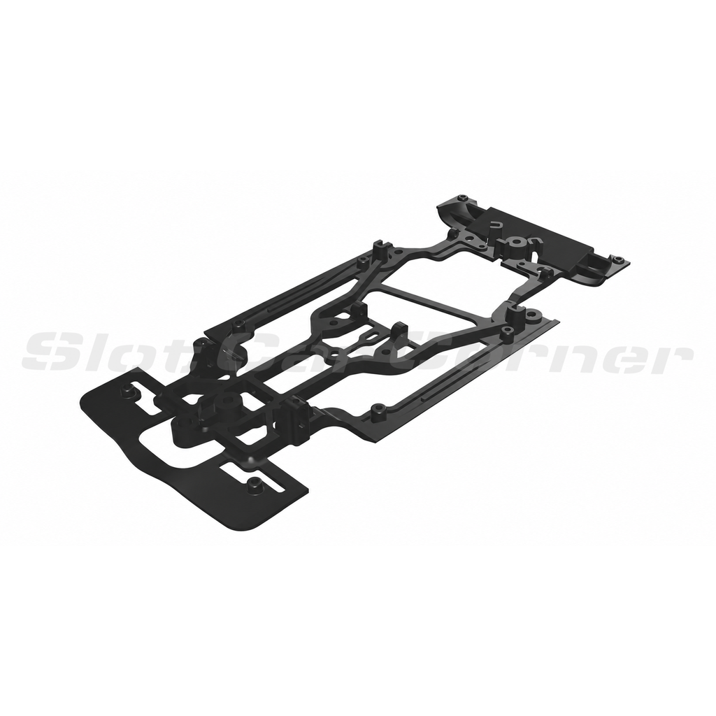 Scaleauto SC-9123B22 Alpine A424 Hypercar 3D-printed RT4 chassis, upper angled view