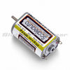 Scaleauto SC-0012B TECH-2 25,000 RPM long-can motor with yellow label, angled view