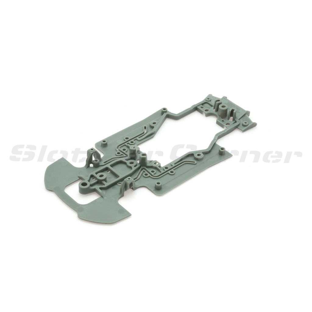 Scaleauto SC-6686B LMBH Supertrofeo Evo2 medium gray replacement chassis, angled top view
