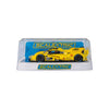 Scalextric C4653 yellow Porsche 963 No. 85 JDC Miller Daytona 2025 1:32 slot car, clear Scalextric display case