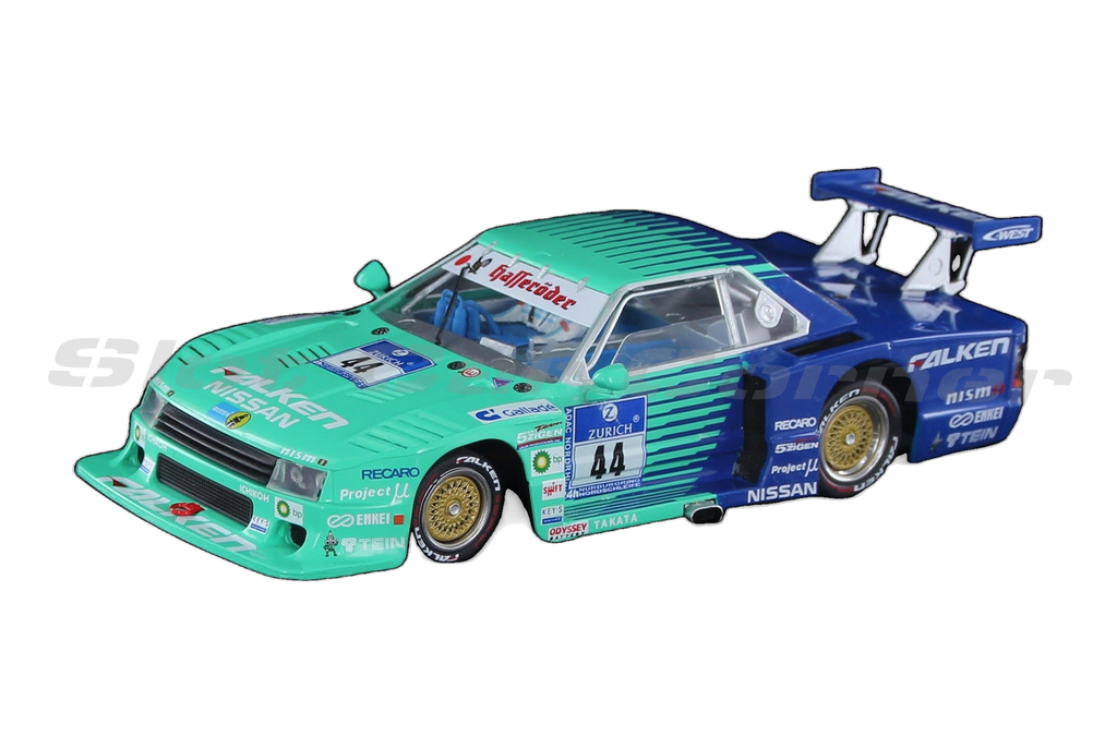 Sideways FC05 Nissan Skyline Turbo Gr. 5 Falken Edition, front three-quarter view on white background
