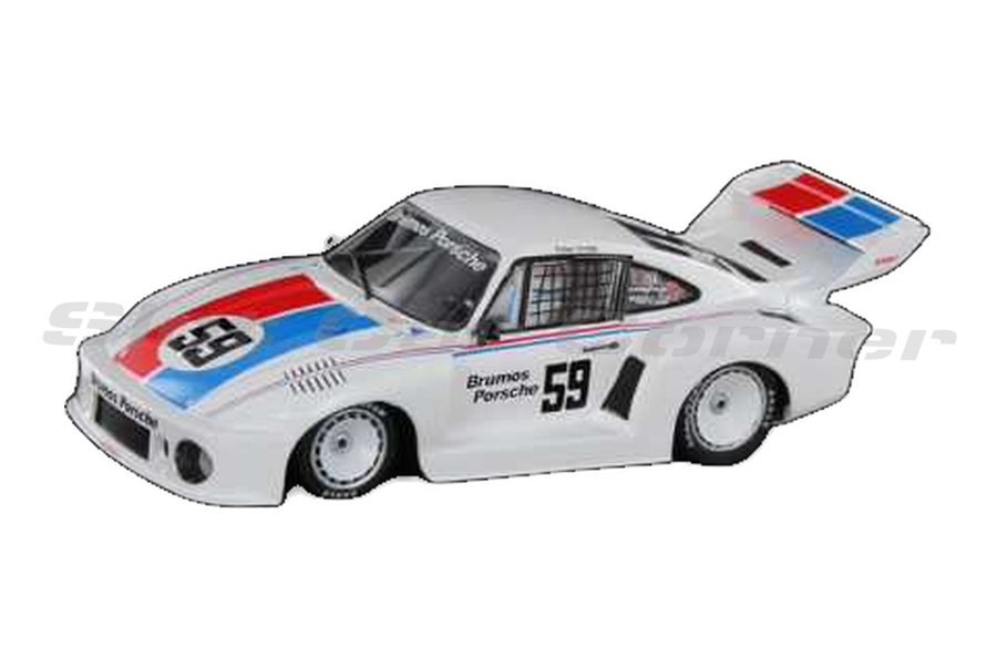 Sideways SW61 Porsche 935/77A Brumos Racing No. 59, front three-quarter view on white background