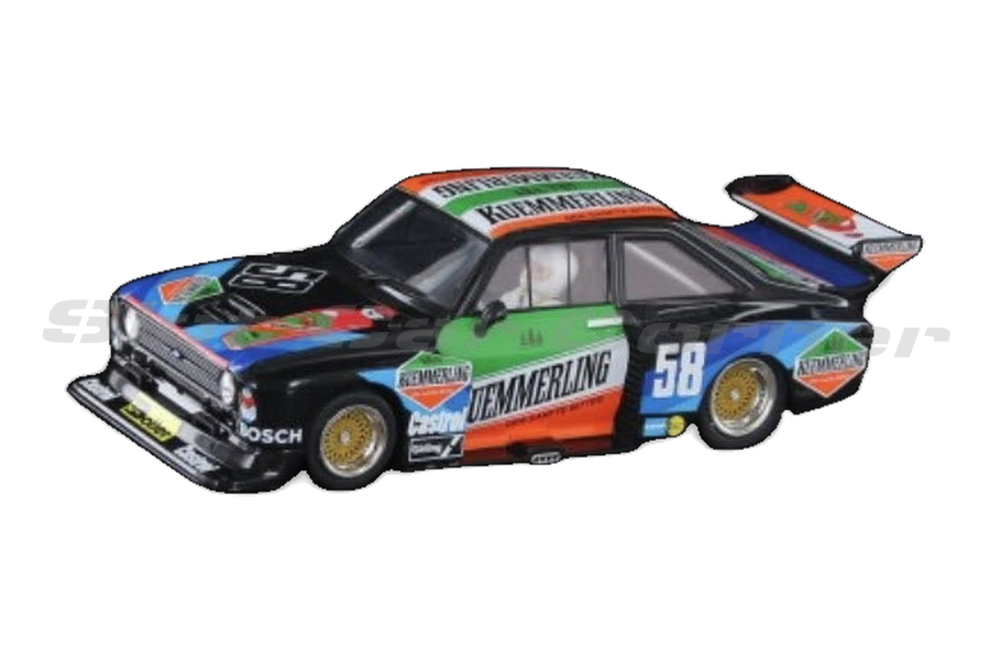 Sideways SW77 Ford Escort RS Turbo Zakspeed No. 58, front three-quarter view on white background