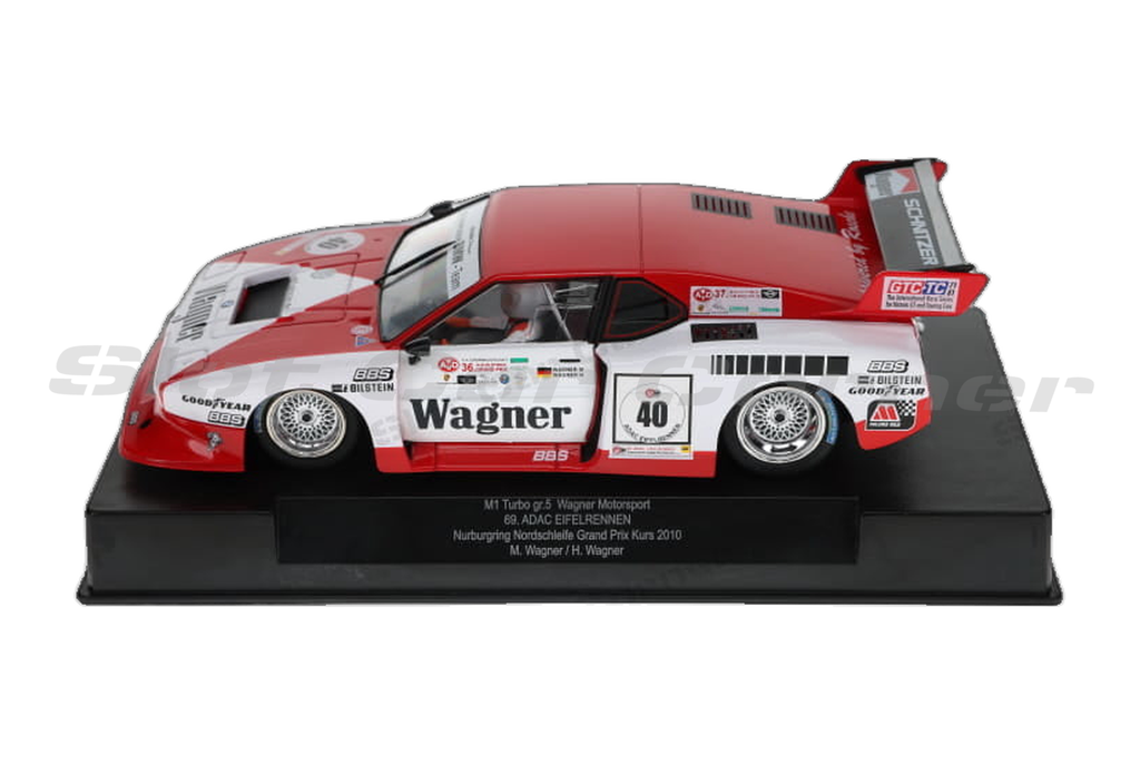 Sideways SW84 BMW M1 Gr. 5 Wagner No. 40, Nurburgring 2010, side view on white background