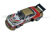 Sideways SW86 BMW 3.5 CSL Group 5 Team Hermetite No. 45, overhead front view on white background