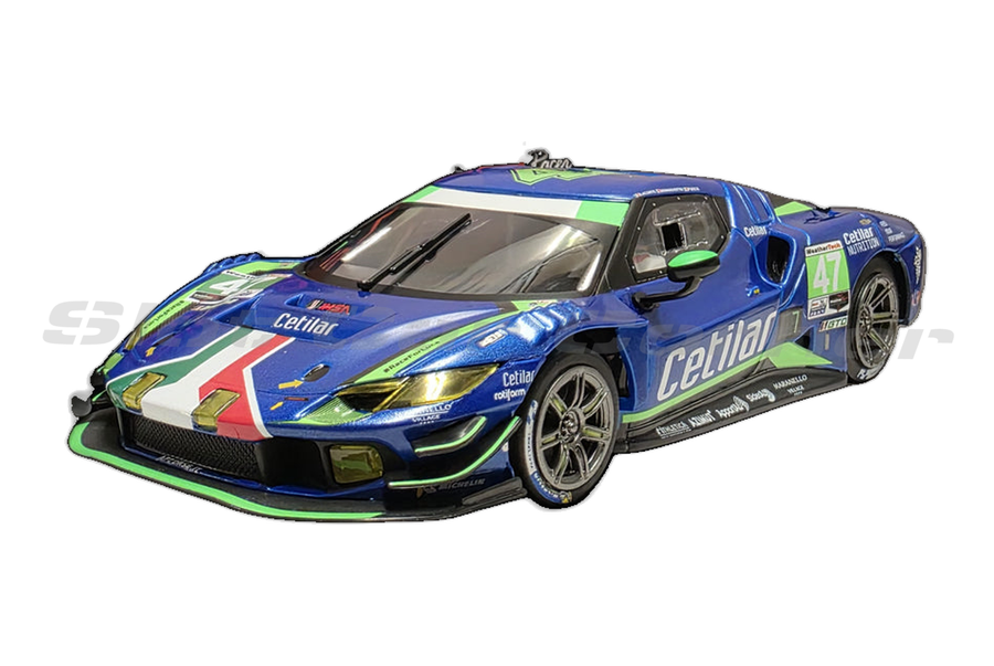 Sideways SWCAR11A Cetilar GT3 No. 47, IMSA Battle of the Bricks 2024, front three-quarter view on white background
