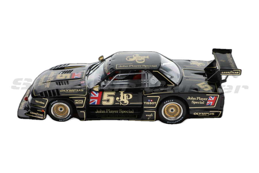 Sideways SWLE09 Nissan Skyline Turbo Gr. 5 No. 5, JPS LIMITED EDITION, side view on white background