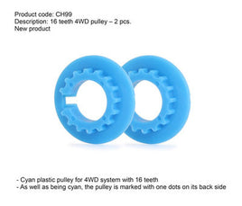 Slot.It CH99 4WD Drive Pulley, 16 Teeth
