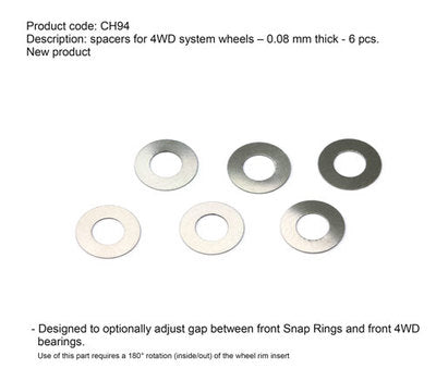 Slot.It CH94 4WD Wheel Spacers