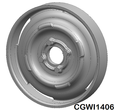 CGWI1406 CG Slotcars Steel 4-Bolt Wheel Inserts, 14mm