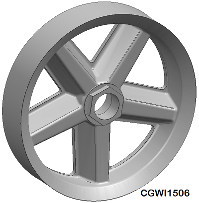 CGWI1506 CG Slotcars RSR 5-Spoke (Porsche) Wheel Inserts, 15mm