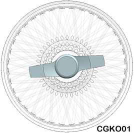 CGKO01 CG Slotcars 2-Spoke Knock-offs
