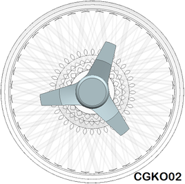 CGKO02 CG Slotcars 3-Spoke Knock-offs