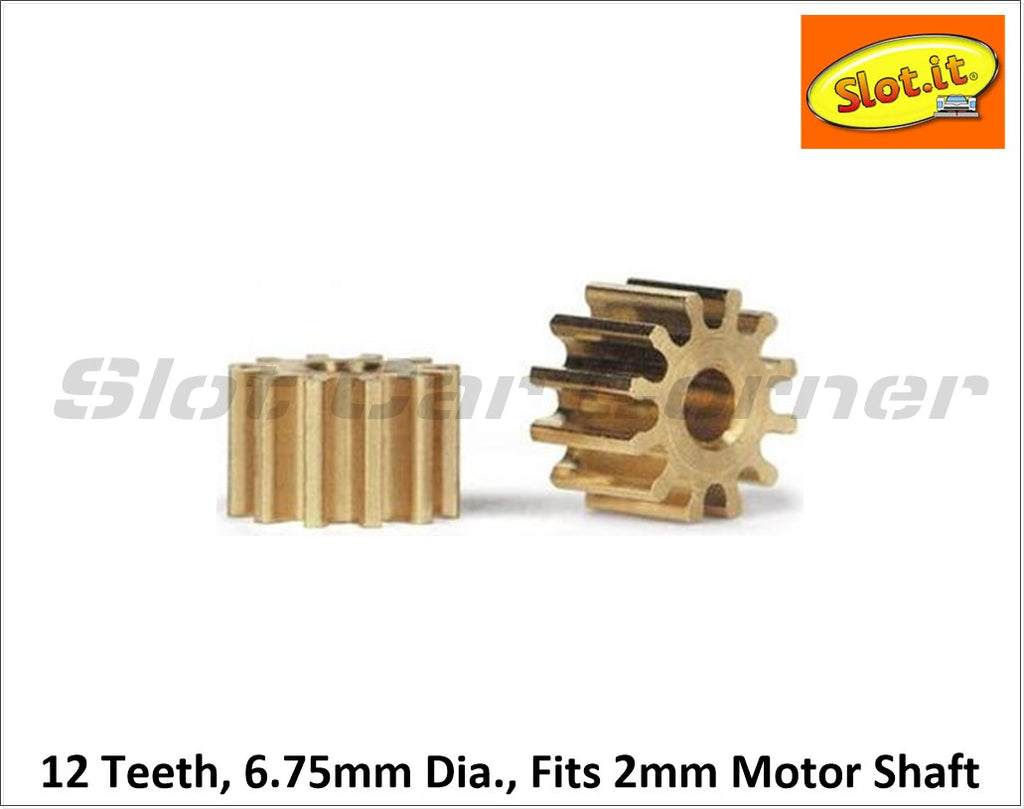 Slot.It PI6712o 12T 6.75mm AW Pinion Gear (Brass)