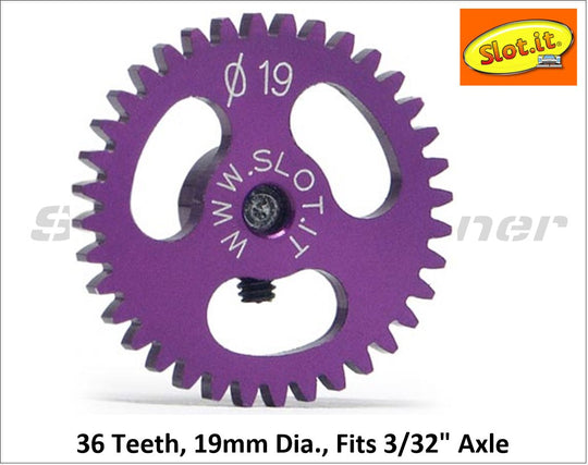 Slot.It GS1936 19mm Ergal Sidewinder Gear, 36T