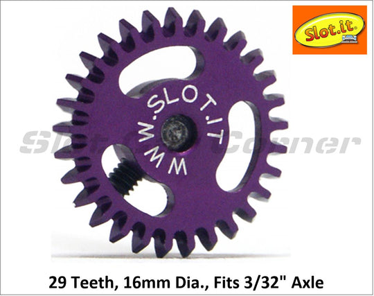 Slot.It GA1629E 16mm Ergal Anglewinder Gear, 29T