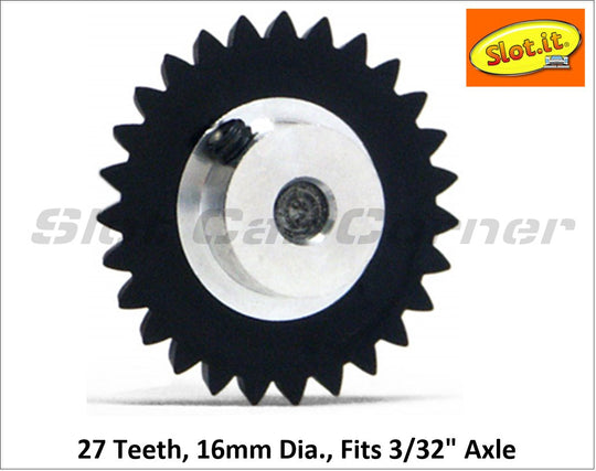 Slot.It GA1627-Pl 16mm Plastic Anglewinder Gear, 27T