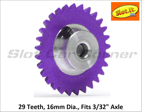 Slot.It GA1629-Pl 16mm Plastic Anglewinder Gear, 29T
