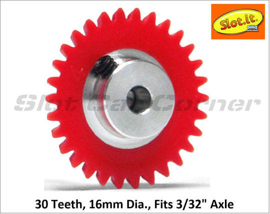 Slot.It GA1630-Pl 16mm Plastic Anglewinder Gear, 30T
