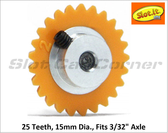 Slot.It GA1525-Pl 15mm Plastic Anglewinder Gear, 25T