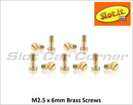 Slot.It CH89 2.5 x 6mm Brass Screws