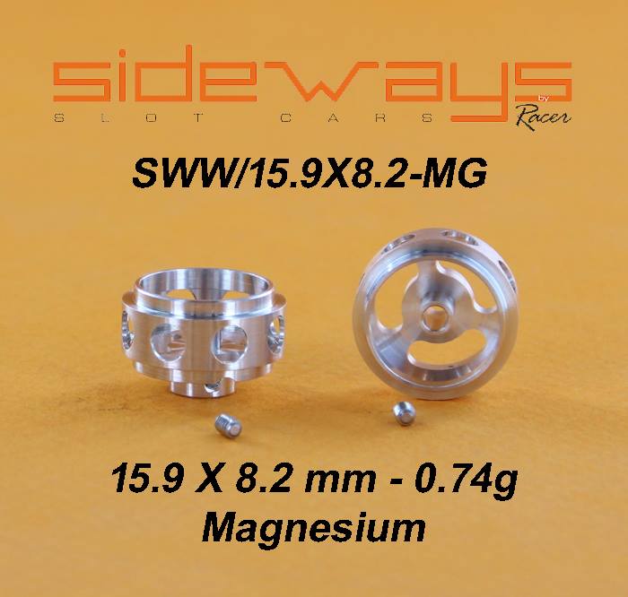 SWW/15.9X8.2MG Sideways 15.9 x 8.2mm Magnesium Wheels