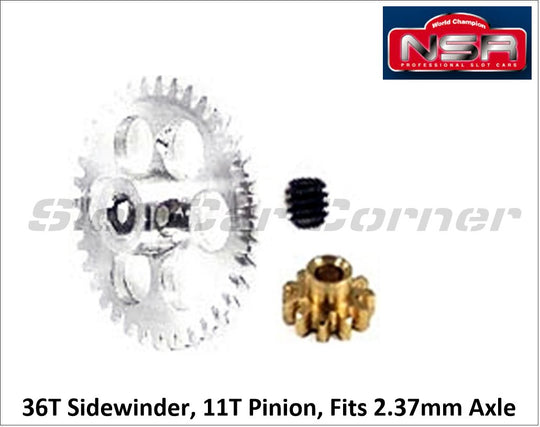NSR 6705 Gear Set for Scalextric and Fly, Sidewinder
