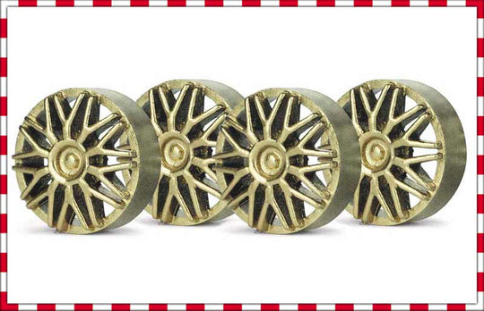 Slot.It PA03g Wheel Inserts, 15mm BBS Style, Gold