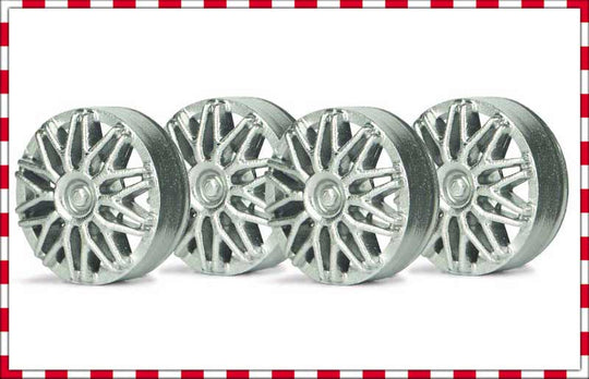 Slot.It PA03s Wheel Inserts, 15mm BBS Style, Silver