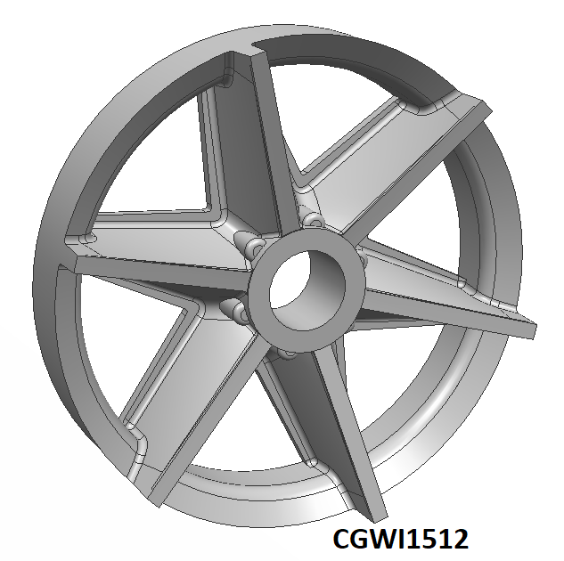 CG Slotcars CGWI1512 Gurney Eagle Wheel Inserts, 15mm