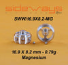 SWW/16.9X8.2MG Sideways 16.9 x 8.2mm Magnesium Wheels