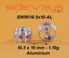 SWW/16.5X10AL Sideways 16.5 x 10mm Aluminum Wheels