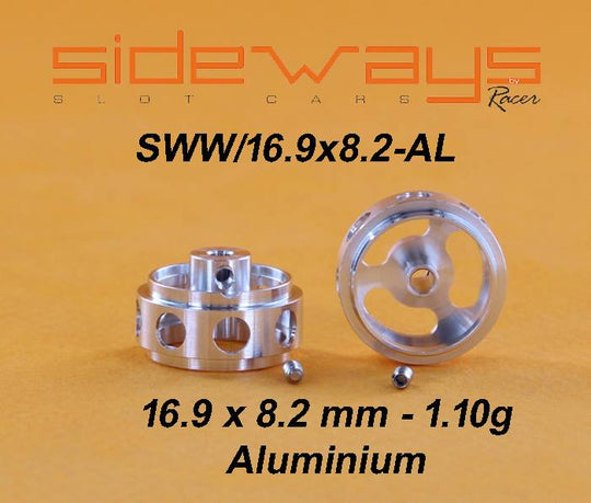 SWW/16.9X8.2AL Sideways 16.9 x 8.2mm Aluminum Wheels