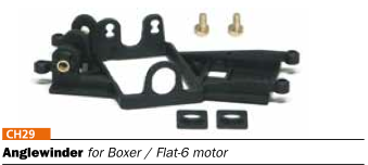 Slot.It CH29 Motor Mount, Anglewinder, 0.0mm Offset