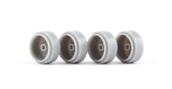 Slot.It W15808215P 15.8 x 8.2mm Plastic Wheels, Short Hub