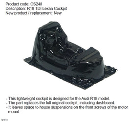 Slot.It CS24il Lexan Cockpit, Audi R18