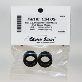Quick Slicks CB47XF X-Firm silicone slot car tires for 15.8mm x 11.0mm wheels