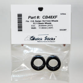 Quick Slicks CB48XF X-Firm silicone slot car tires for 15.8mm x 11.0mm wheels