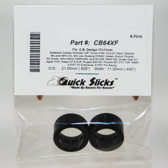 CB64XF Quick Slicks Silicone Tires, X-Firm