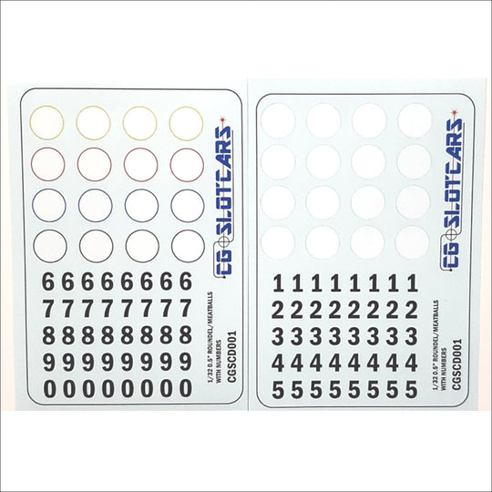 CG Slotcars Roundel / Meatball Decals