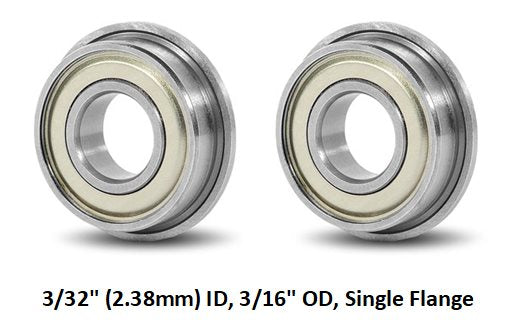 Cheetah Single Flange Ball Bearings 3/32" ID x 3/16" OD