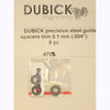 DE708 Dubick Precision 1:24 Steel Guide Spacers (.004")