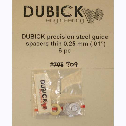 DE709 Dubick Precision 1:24 Steel Guide Spacers (.010")