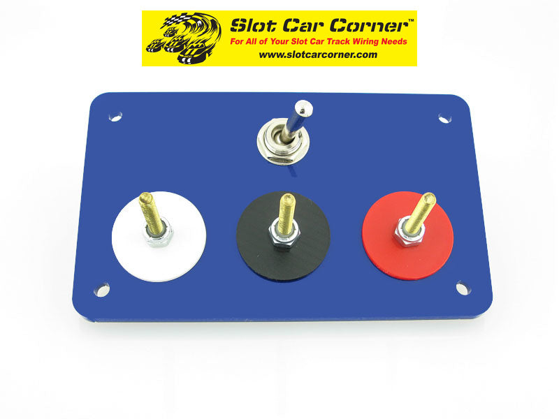 SCC 3-Post (Alligator Clip) Driver Station With Lane Reverse Switch Kit, Blue