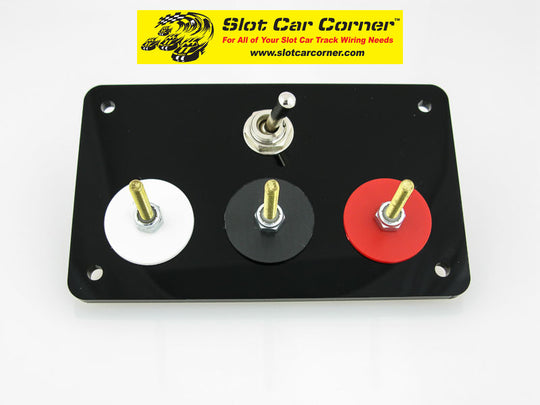 SCC 3-Post (Alligator Clip) Driver Station With Lane Reverse Switch Kit, Black