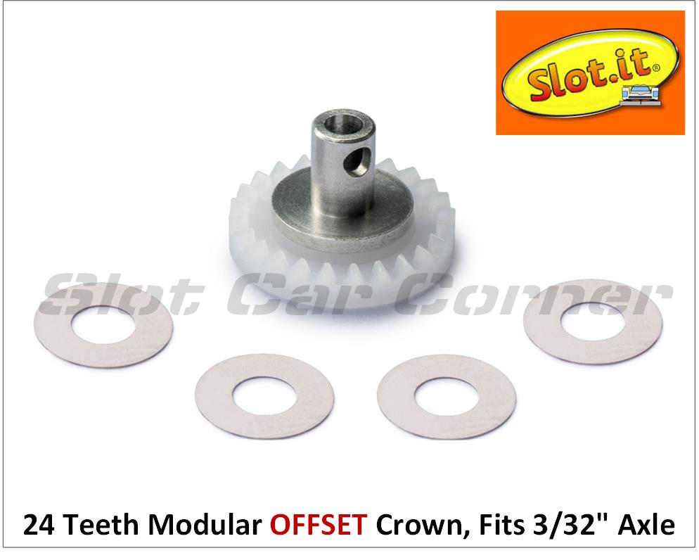 Slot.It GM24o OFFSET Modular Racing Crown Gear, 24-Teeth