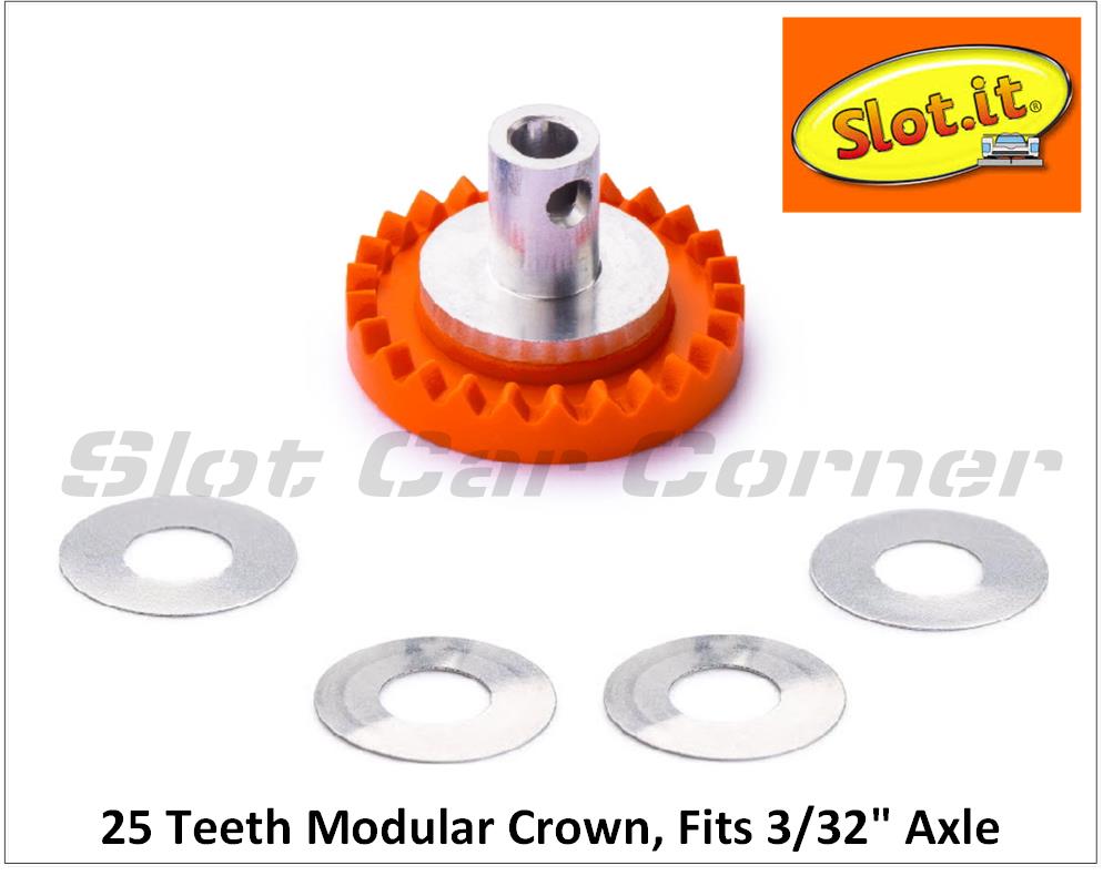 crowned gear teeth Slot.It GM25i Modular Racing Crown Gear, 25-Teeth
