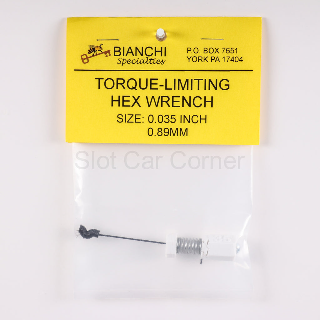 Bianchi Specialties Torque Limiting Hex Wrench, .89mm (.035")