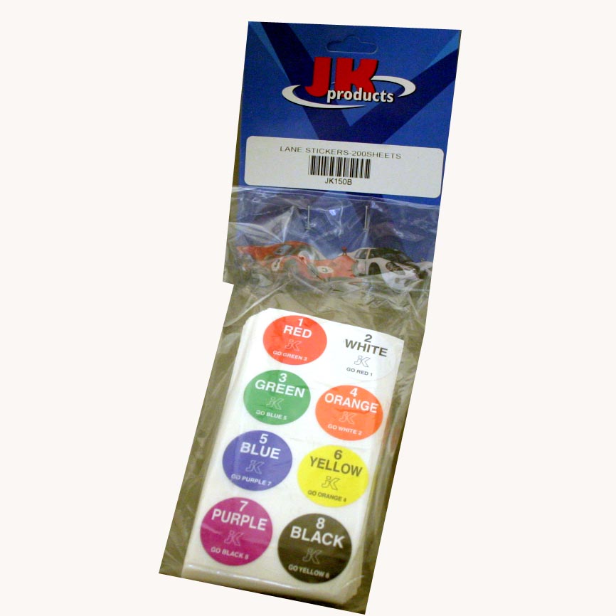 JK Products JK150B Lane Stickers, Bulk (200 sheets)